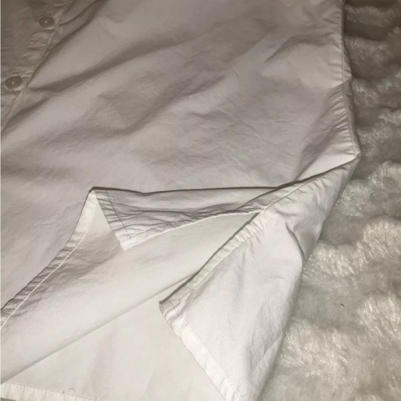 JM Collection Women Blouse Shirt Top 8 Ivory Button-Down Embroidered Floral - Picture 8 of 11